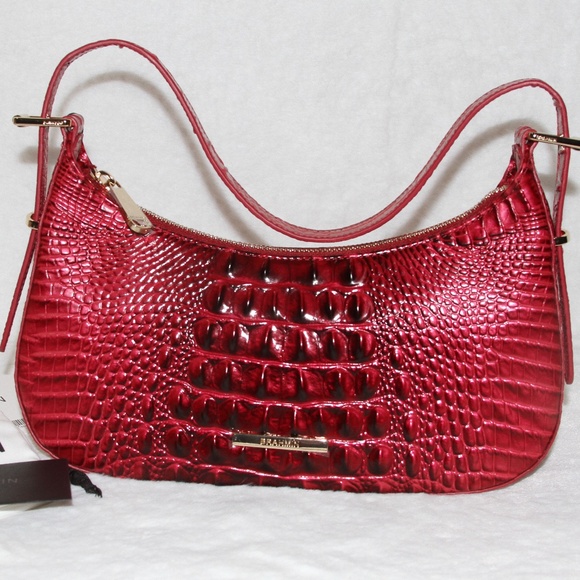 BRAHMIN Kyrie Shoulder Bag Purse Handbag Merlot Ombre Melbourne Leather - Picture 3 of 8